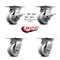 Service Caster 4 Inch V Groove Semi Steel Caster Set with Roller Bearing 4 Swivel Lock 2 Brake SCC-35S420-VGR-SLB-BSL-2-BSL-2 - alternate 2